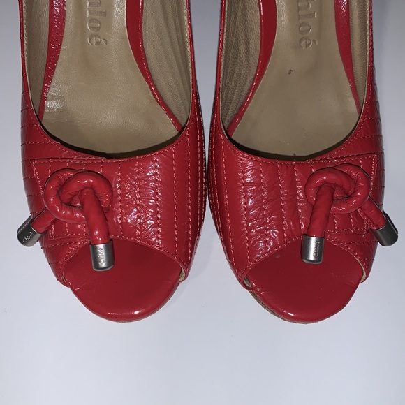 Chloe open toe knot pumps size 36.5 💯 Authentic - Picture 4 of 9